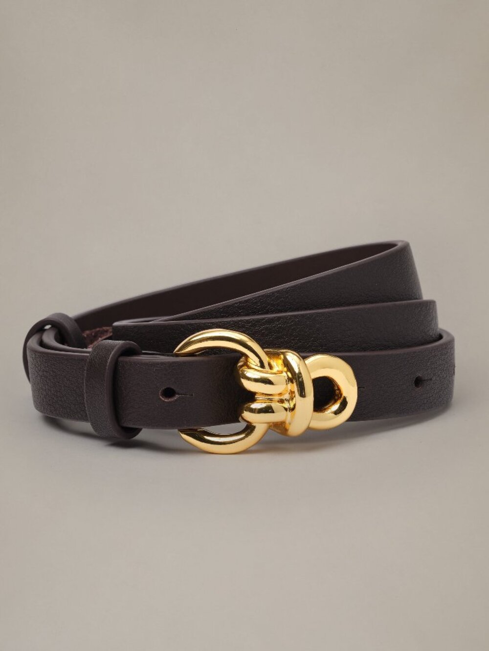 J McLaughlin Natalie Leather Belt - Dark Brown NEW